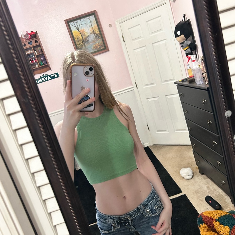 Full Tilt Green Sleeveless Women's Top